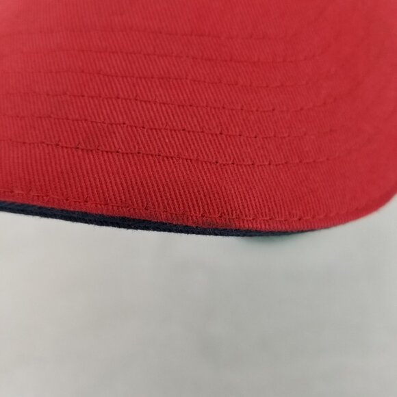 ✅Caterpillar CAT Authentic Baseball Cap Red Raised Black Logo Adjustable OSFA - Picture 2 of 11